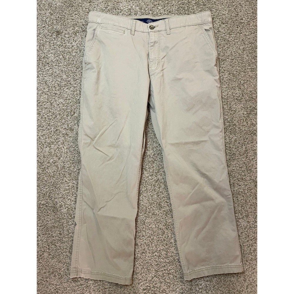 St Johns Bay Mens 40x30 Khaki Stretch Chino Pants Straight Leg